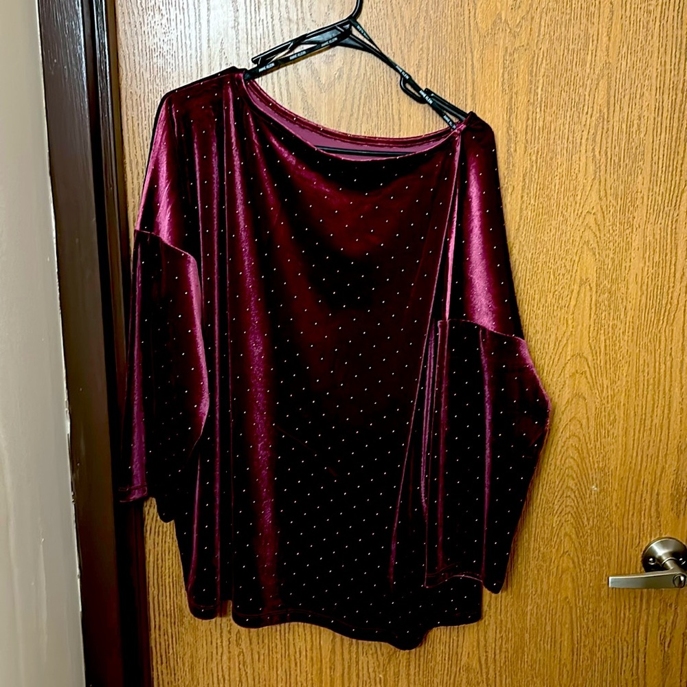Anne Klein Top velour size 2x Brand new. Sorry no tags .